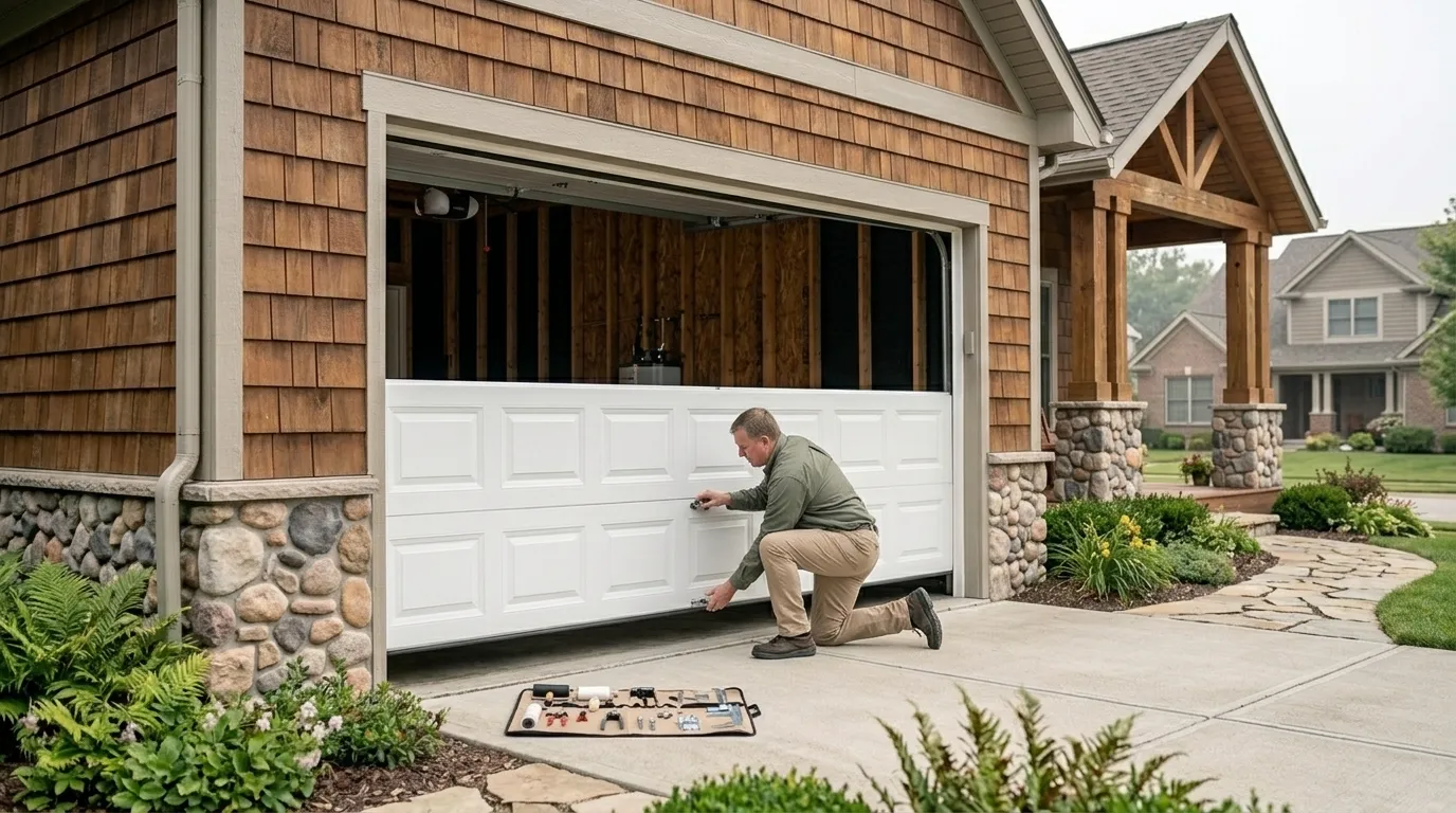 New Garage Door Installs for Severna Park's Late-1970s Housing Stock in Columbia
